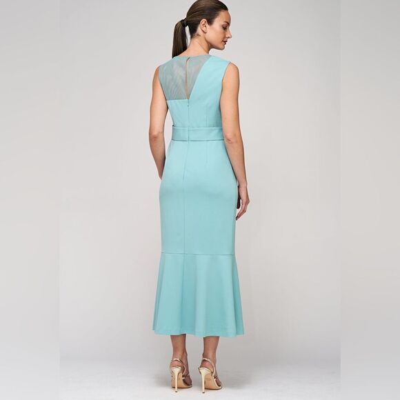 JS Collections JOANNA BOW TEA LENGTH Midi DRESS Gown - Picture 15 of 16